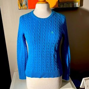 RALPH LAUREN VINTAGE CABLE KNIT CREW NECK SWEATER (missing tag on collar)